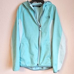 North Face Girls Blue Zip Up Hoodie Size M